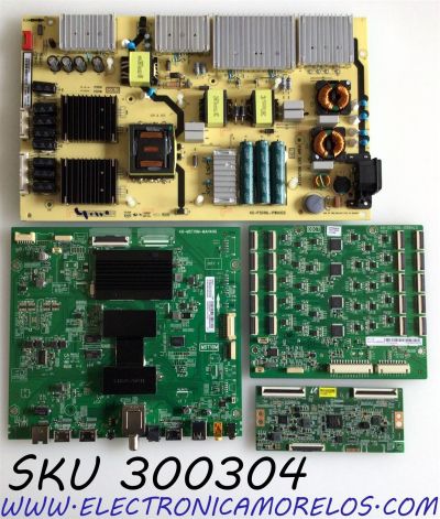 KIT DE TARJETAS PARA TV TCL / NUMERO DE PARTE MAIN 08-SS65CUN-OC412AA / 40-MST10M-MAH4HG / T-CON LJ94-41735C / RAHU11P2TA4V0 / DRIVER 08-DC71C4L-DR200AB / 40-DC700L-DRB4LG / FUENTE 08-P301W0L-PW200AB / 40-P301HL-PWA1CG / PANEL LVU650NDBL / MODELO 65R615